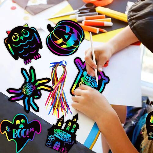 Halloween Party Favors - 12 PCS Magic Rainbow Scratch Paper