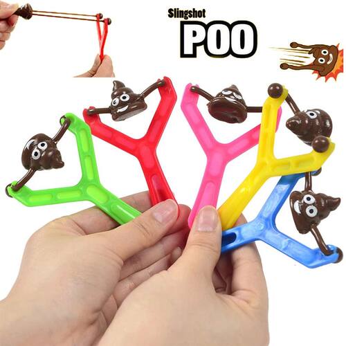 8pcs Fun Poop Slingshot Prank Tricky Gift Birthday Party Giv