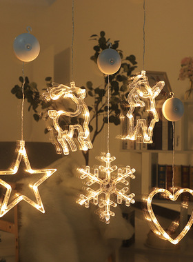 Lamp String Elk Bell Room Curtain Party Christmas Holiday De