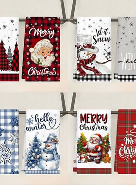 2pcs Christmas Kitchen Towels Merry Christmas Decoration Xma