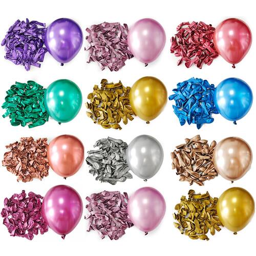 10Inch 10/30/50Pcs Latex Balloon Gold Silver Black Pink Xmax