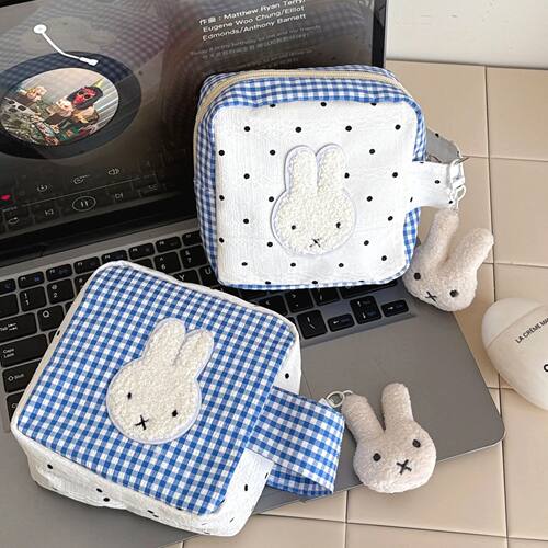 Cute Miffy Rabbit Menstrual Bag Portable Compact Makeup Bag