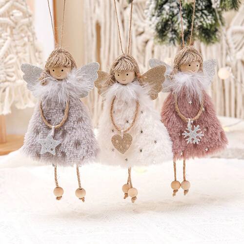 3PCS Christmas Tree Decorations Cute Angel Doll Girl Pendant