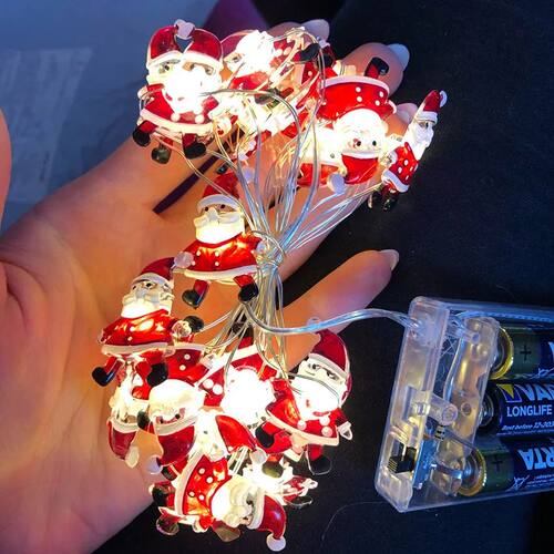 2M Christmas Decorations Santa Claus Snowman LED Light Strin