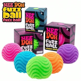 NeeDoh 1pc Wave Textured Fuzzy Squeeze Ball, Soft Spiky Touc