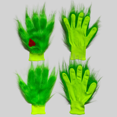 The Grinch Green Hair Gloves Decoration Accessories Christma