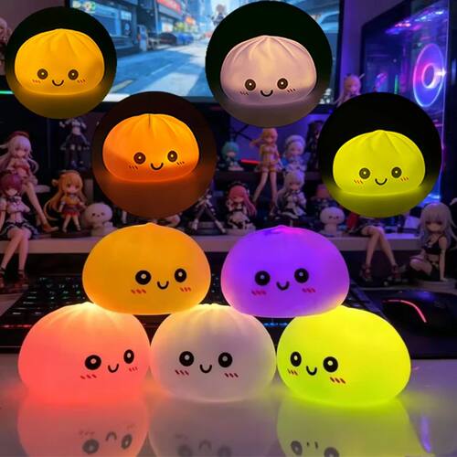 Simulation Dumplin Toy Night Light Soft Dumplings Soft Cute