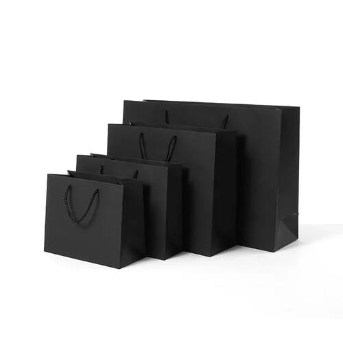Horizontal Vertical Blank Kraft Paper Bag Black Candy Bags W