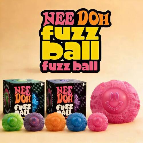 NeeDoh Fuzz Relief Fidget Toy Flower Smile Soft Stress Relie