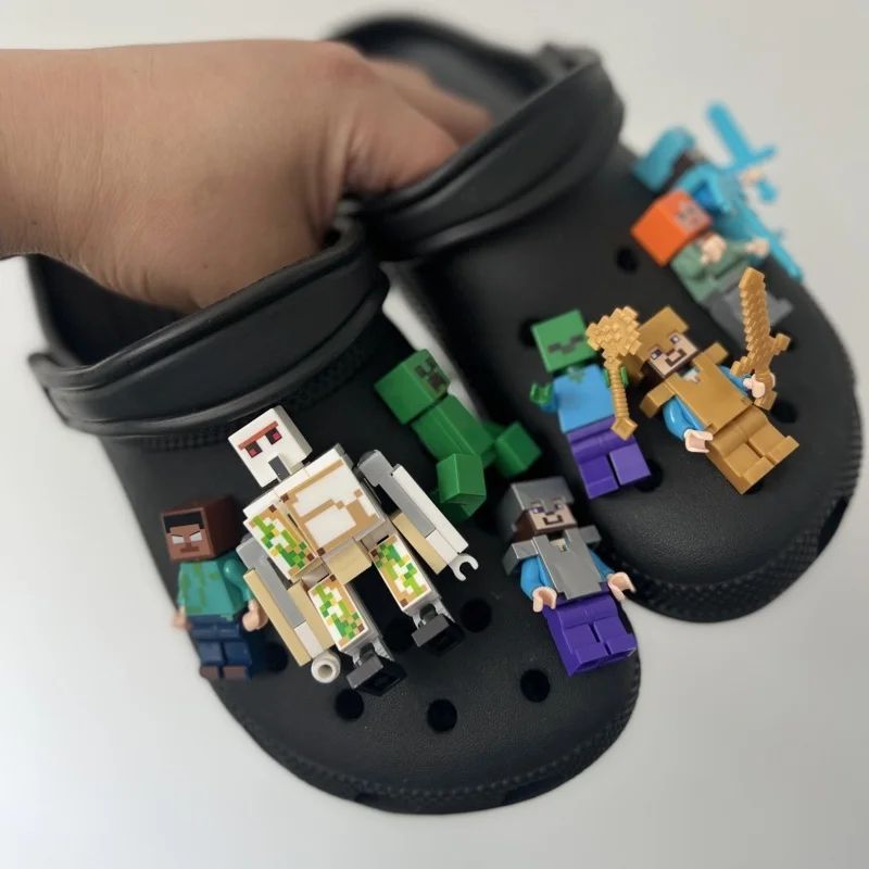New Jibbitz Building Block Shoes Charms For Clogs Plastics D