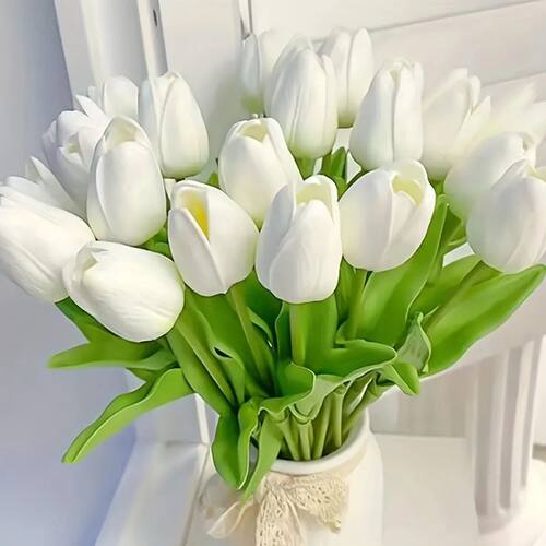 10Pcs Artificial Flower Realistic Touch Tulip Scrapbooking V