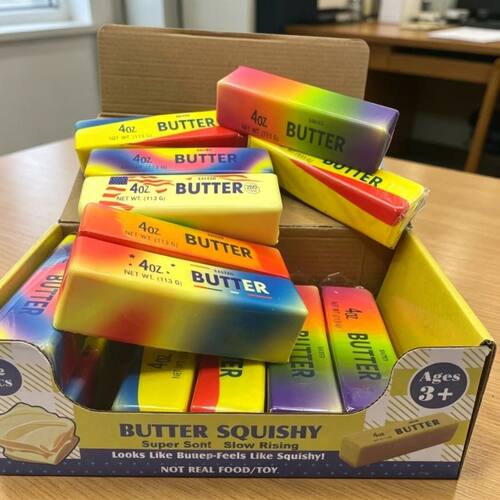 Soft Butter Stick Squeeze Slow Rise Stress Relief Toy Yellow