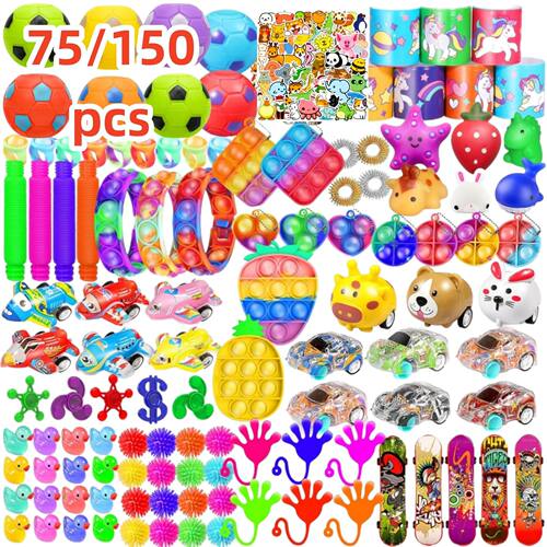 75/150Pack Fidget Toys Bulk, Party Favors for Kids, Treasure