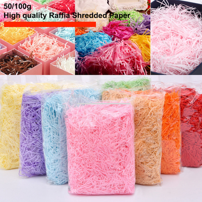 10/50/100g Colorful Shredded Crinkle Lafite Paper Raffia Fil