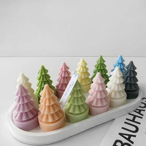 DIY Christmas Tree Silicone Mold Handmade Mini Candle Plaste