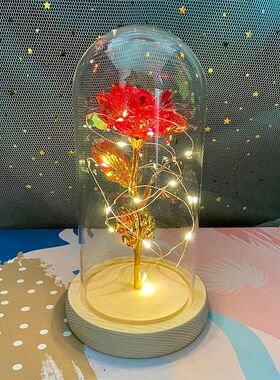LED Valentine Day Gift For Girlfriend Eternal Rose Light 24K