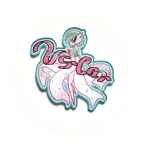 自制自绘沙奈朵Vstar/GX板简中宝可梦ptcg指示物亚克力徽章吧唧