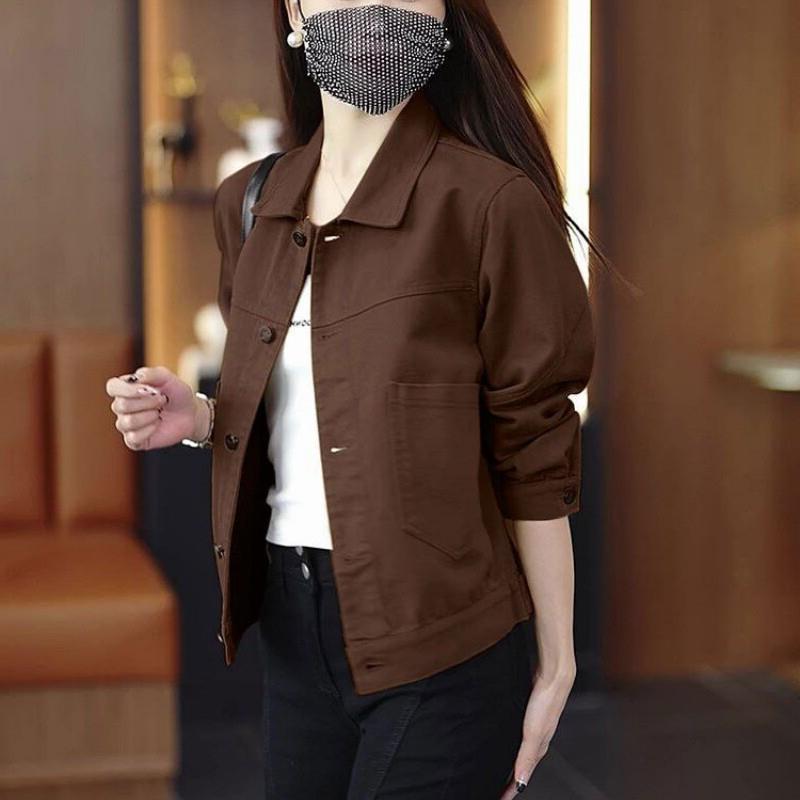 春秋复古牛仔外套女新款2025小个子百搭短款夹克爆款宽松洋派上衣