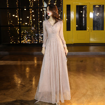 Evening dress female 2019 new party temperament high quality bridesmaids usually wear small annual meeting dresses