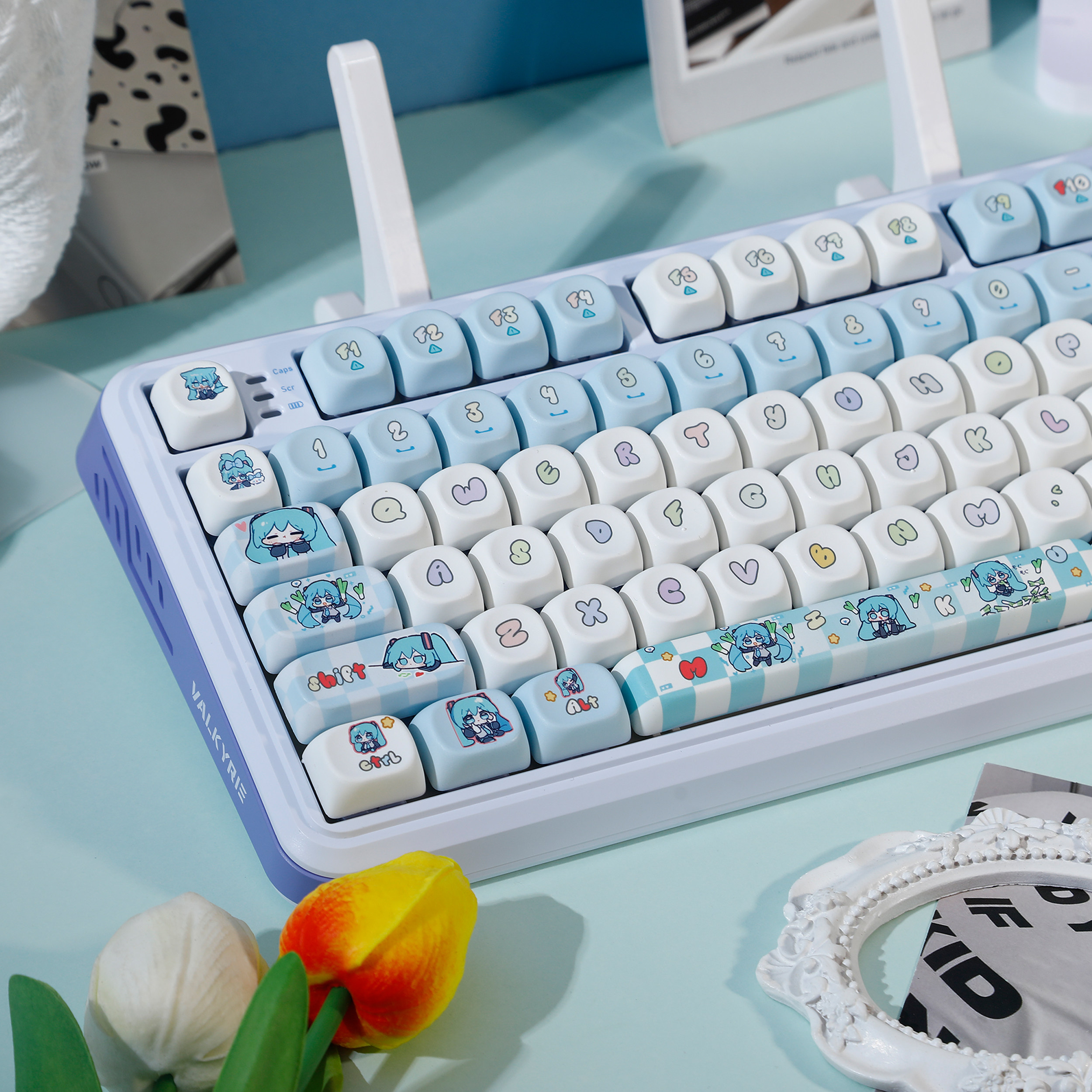 嗨前沿萌初音未来3.0键帽卡通动漫二次元正侧刻PBT键盘帽