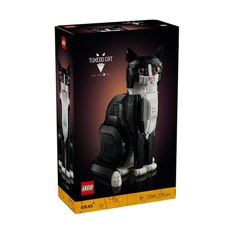 LEGO乐高21349燕尾服猫拼装积木玩具成人摆件礼物男女