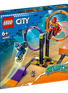 【自营】LEGO乐高城市系列60360 惊险旋转式特技挑战拼装积木玩具