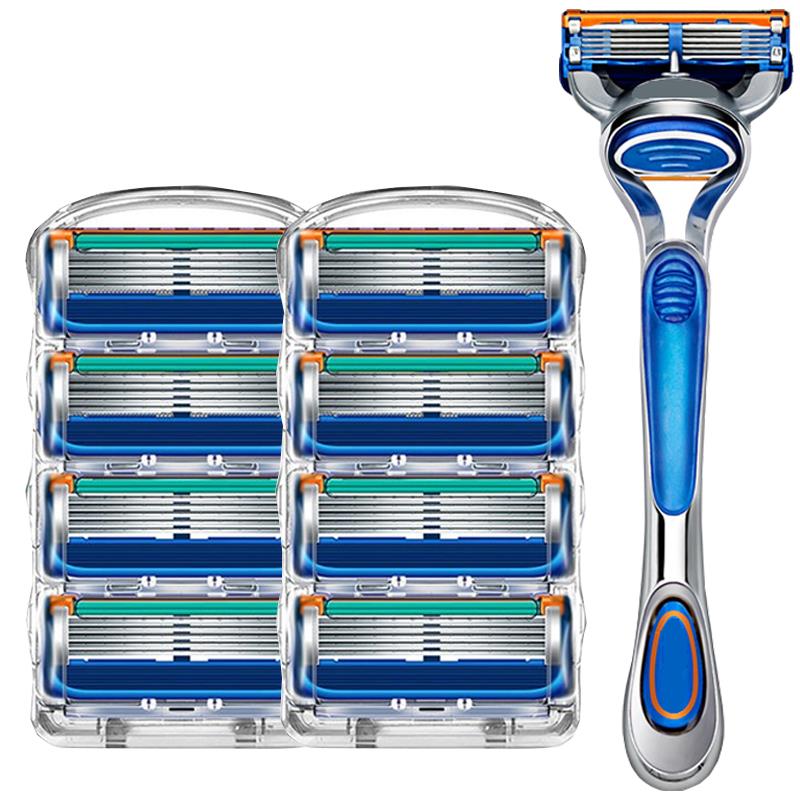 吉利通用锋速5手动剃须刀刮胡刀五层刀片德国男刨胡刮脸刀头刀架