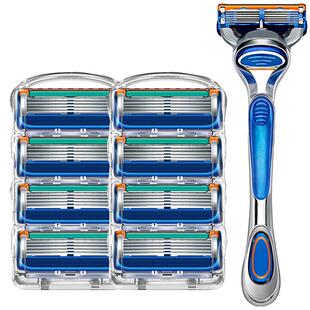 吉利通用锋速5手动剃须刀刮胡刀五层刀片德国男刨胡刮脸刀头刀架