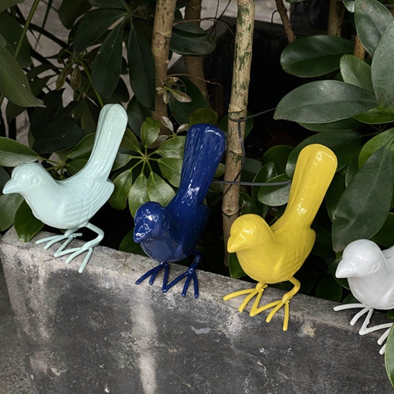 包邮美式复古铸铁小鸟摆件