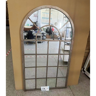 外贸原单 美式 复古做旧铁艺拱形壁挂装 促销 饰镜 127cm 包邮