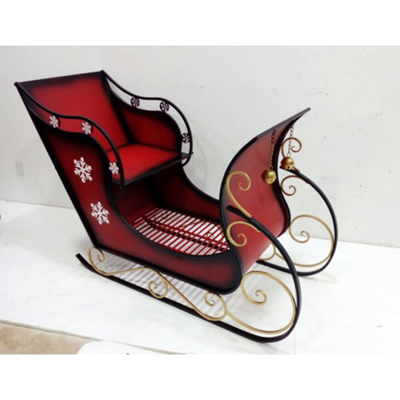 包邮美式复古铁艺圣诞雪橇车