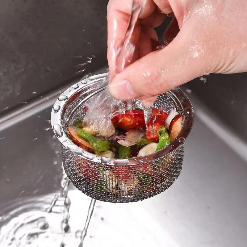 【买一送一】不锈钢厚水槽过滤漏网下水道洗碗池菜盆过滤网厨房C