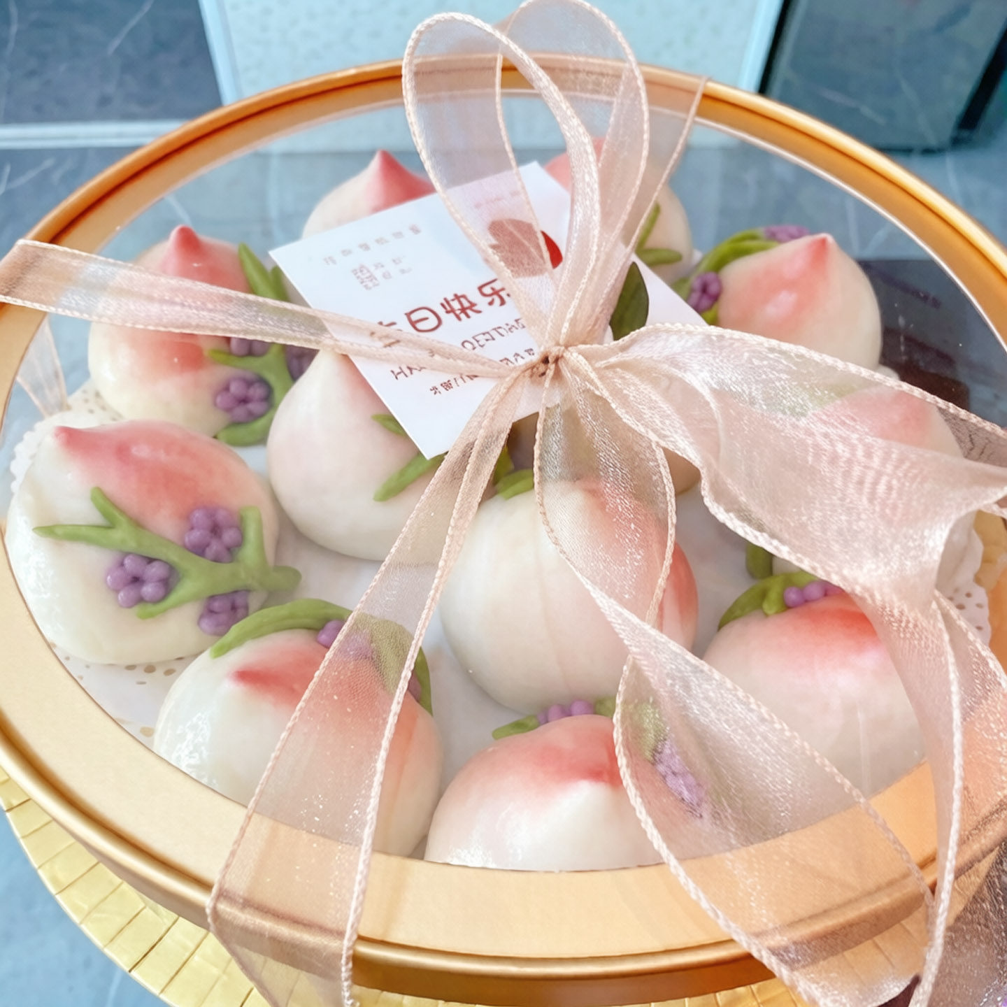 花馍馍玫瑰花饽饽馒头生日蛋糕盒图片