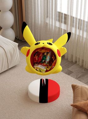 宝可梦皮卡丘落地摆件客厅沙发新款收纳置物架装饰品开业乔迁礼品