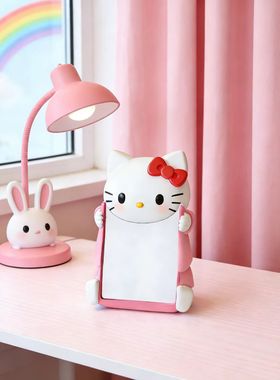 hellokitty原创化妆镜可爱卡通台式梳妆镜 ins 风女生卧室桌面镜