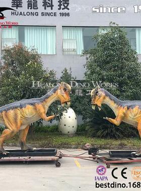 年仿真恐龙工厂机械电动肿头龙模型景区游乐园儿童互动.