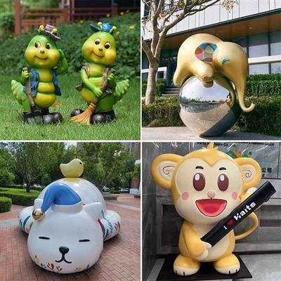 玻璃钢卡通人物雕塑潮玩偶大摆件大型户外IP形象公仔美陈户外广场