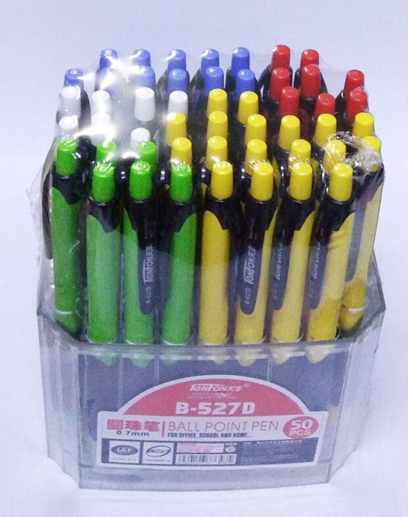 包邮天丰按动圆珠笔蓝色签字