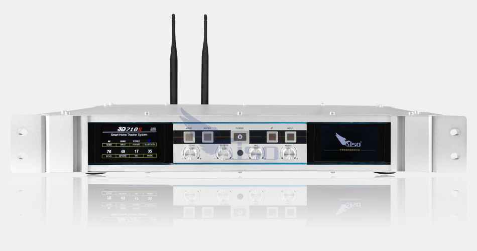 SISO 3D710升级版数字效果器 智能KTV解码器 影吧影K家庭影院前级
