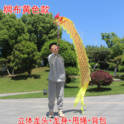 甩龙舞龙彩带健身广场耍龙带中老年舞龙初学儿童舞龙立体龙舞龙