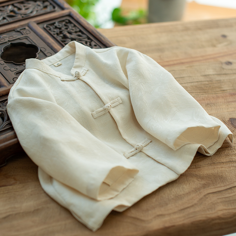 男童汉服单件上衣日常可穿幼儿园春秋中式白衬衫新款国风高级唐装