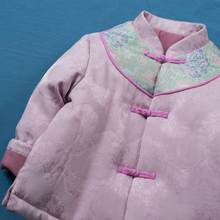 女宝宝过年衣服小孩喜庆棉衣女童拜年服冬季国风唐装古风加厚棉袄