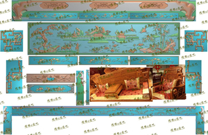 高清设计素材精雕jdp图灰度图精品新款六合同春鹿鹤同春沙发特价