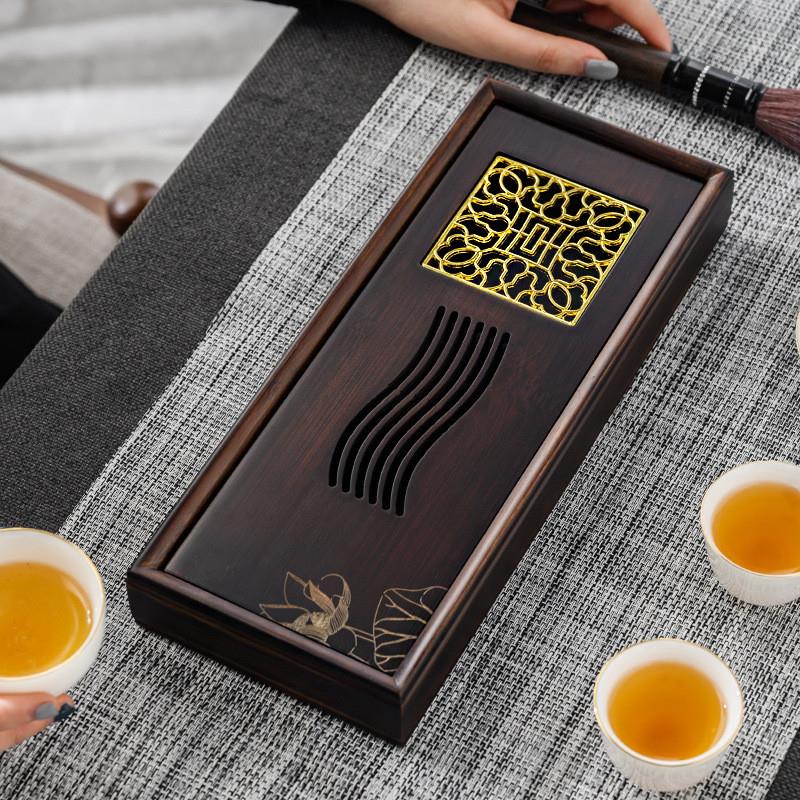 茶盘家用简易长方形竹制茶台功夫茶具储水式小茶台干泡盘小型