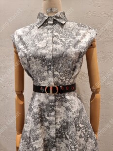 RUHOT 韩国直邮东大门正品 eeyou 2025夏季 花色腰带连衣裙 代购