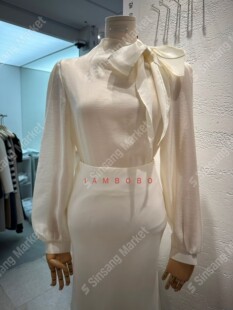 韩国直邮东大门正品代购2026春季 eeyou RUHOT 柔美气质领结衬衫