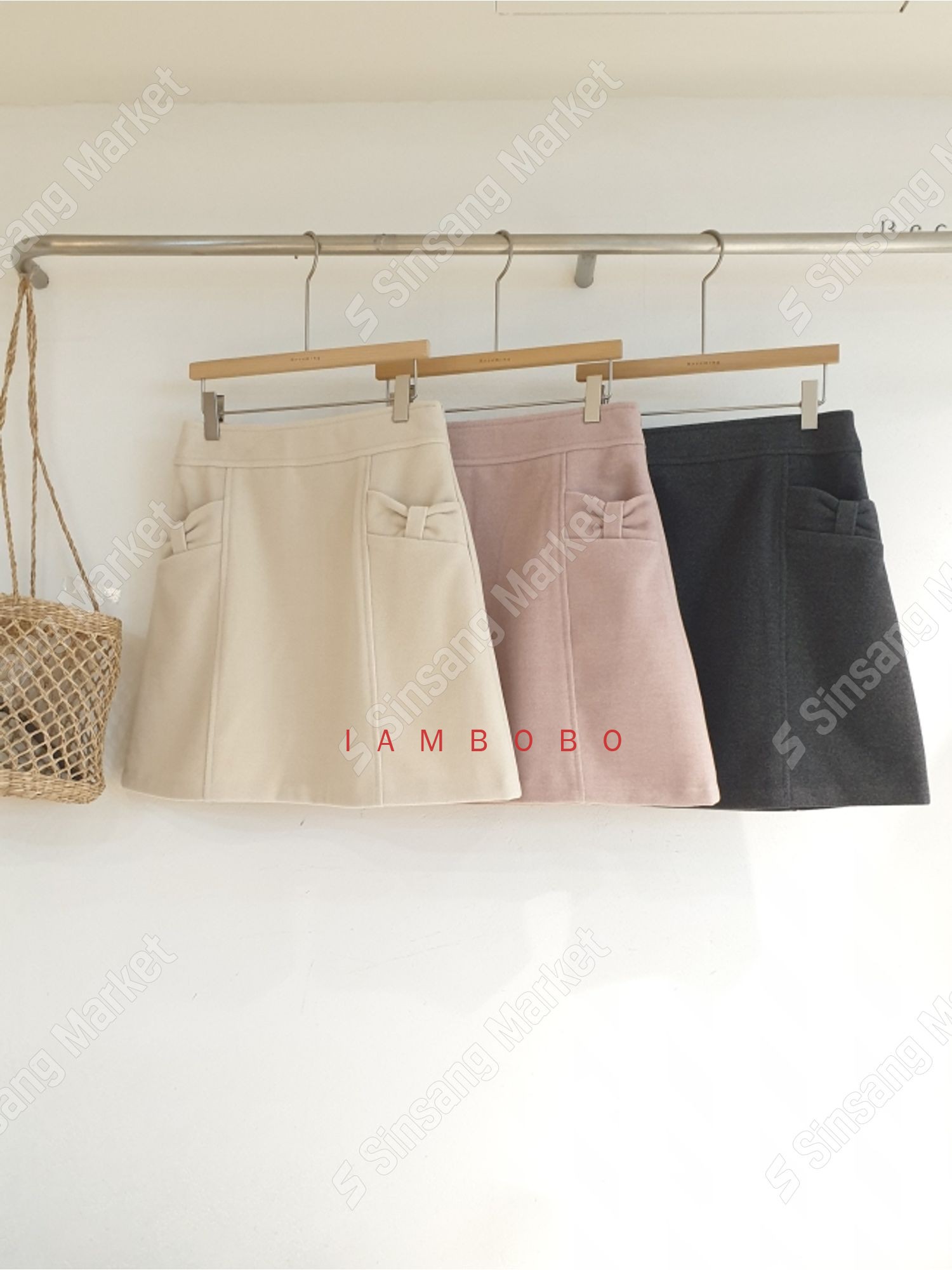 韩国直邮东大门代购女装2025冬季 becoming-cp 甜美蝴蝶结半身裙