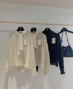 韩国直邮东大门代购正品2026春季 double j 柔美气质领结设计衬衫