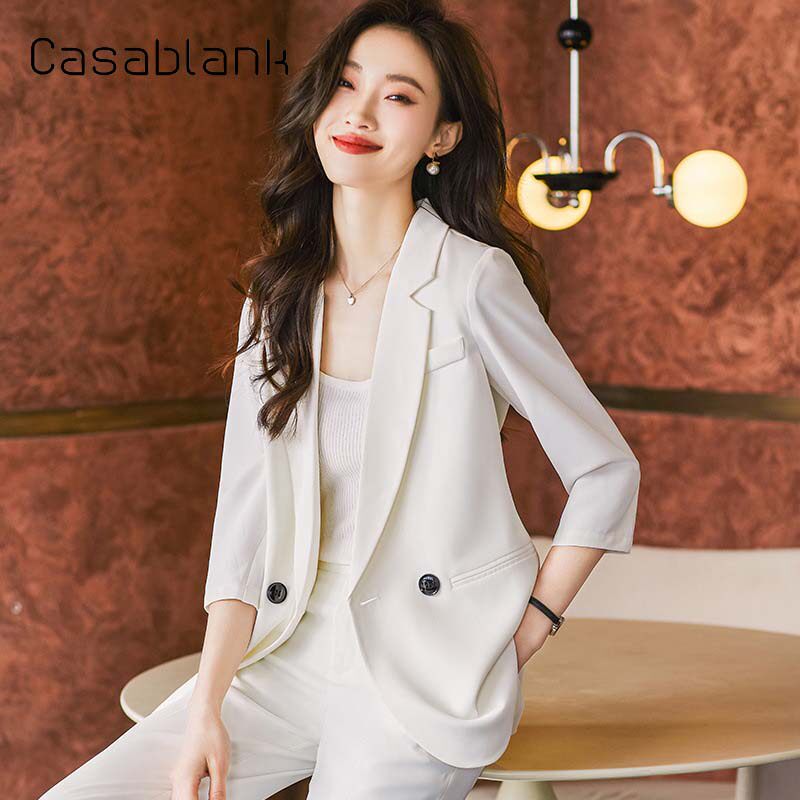卡莎布兰卡春夏修身职业西服套装