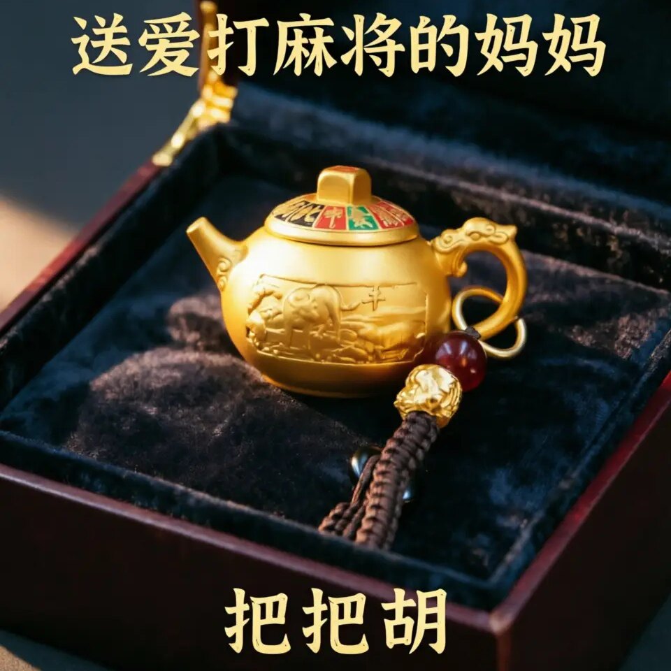 母亲节礼物实用生日送爸爸妈妈爷爷外公中老年长辈创意麻将吉祥物